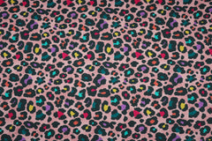 Reststück : 0,95m Sweatshirt Digital Leomuster rosa