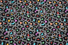 Sweatshirtstoff Digital Coloured Leoprint