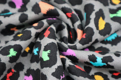 Sweatshirtstoff Digital Coloured Leoprint