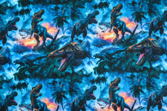 Sweatshirtstoff Digital Dinos