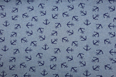 Reststück: 1,70m - Sweatshirt Stoff Femke Anker blau