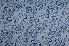 Sweatshirtstoff Femke Blumen SH - blau