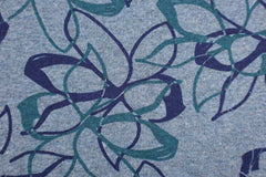 Sweatshirtstoff Femke Blumen SH - blau