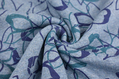 Sweatshirtstoff Femke Blumen SH - blau