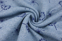 Sweatshirtstoff Femke Pusteblumen SH - blau