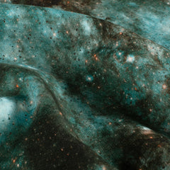 Sweatshirtstoff Digital Weltall - eisblau