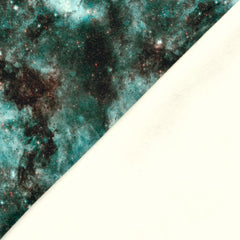 Sweatshirtstoff Digital Weltall - eisblau