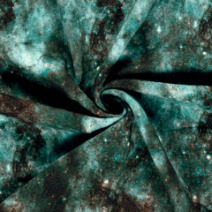 Sweatshirtstoff Digital Weltall - eisblau