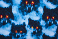 Sweatshirtstoff Digital Wolf Eyes