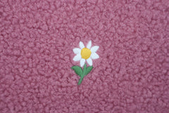 Teddy Clio Blumenstickerei - himbeer