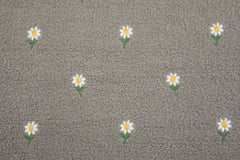 Teddy Clio Blumenstickerei - kiesel