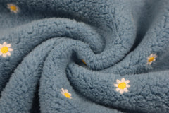 Teddy Kiara Blumenstickerei - rauchblau