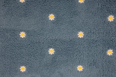 Teddy Kiara Blumenstickerei - rauchblau