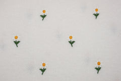 Teddy Clio Blumenstickerei - weiß