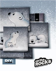 Kissen Panel Velvet On The Rocks - Snowfall Bear by Thorsten Berger