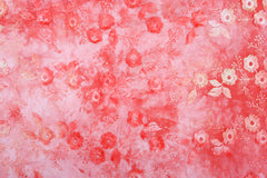 Baumwoll Blumenstickerei Tie Dye Poppy