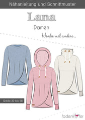 Schnittmuster Fadenkäfer Damen Hoodie Lana
