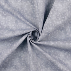 Baumwoll Popeline Tonka Kreise - hellgrau