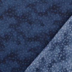 Baumwoll Popeline Tonka Kreise - marine