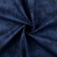 Baumwoll Popeline Tonka Kreise - marine