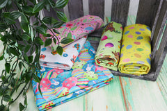 Überraschungspaket: 3 Meter- Baumwollstoffe mit schönen Ostermotiven