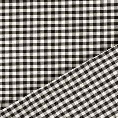 Baumwoll Cretonne Vichy Karo 10mm - 5001 schwarz