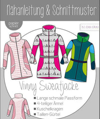 Schnittmuster Kibadoo Kinder Sweatjacke Vinny 92 bis 164