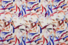 Viskose Leinen Aquarell Optik Design 5 SH