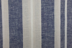 Viskose Leinen Blue Stripes