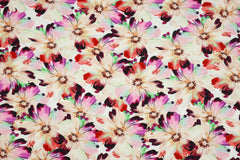 Viskose Leinen Digital Blumenmeer