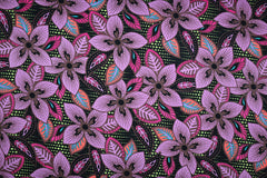 Viskose Leinen Indy Flower Violett