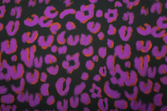 Viskose Satin Digital Lila Leo