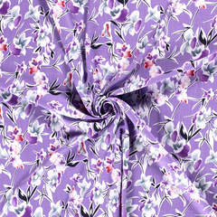 Viskose Stretch Fiola Flower