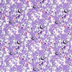 Viskose Stretch Fiola Flower