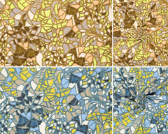 Viskose Stretch Mosaik Blocks