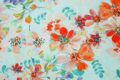 Viskose Strickstoff Blumenwiese