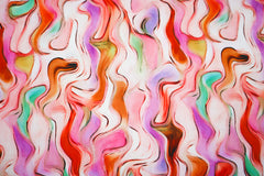 Viskose Rayon Digital Wavy Art