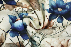 Viskose Leinen Herbstblumen HW25/26 Design 11 SH