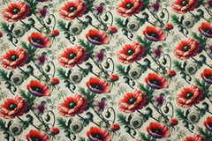 Viskose Leinen Herbstblumen HW25/26 Design 18 SH