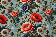 Viskose Leinen Herbstblumen HW25/26 Design 19 SH