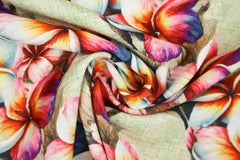 Viskose Leinen Herbstblumen HW25/26 Design 20 SH