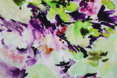 Viskose Leinen Digital Aquarell Flower