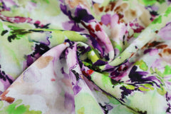 Viskose Leinen Digital Aquarell Flower