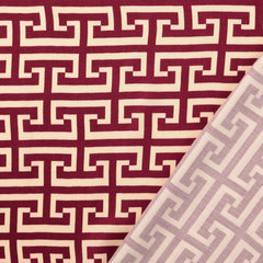Viskose Satin Geo Art - bordeaux