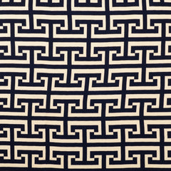 Viskose Satin Geo Art - dunkelblau