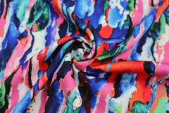 Reststück: 1,00m - Viskose Stretch Watercolor Stripes