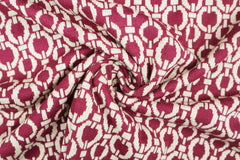 Viskose Strickjacquard Marina Ketten - beere