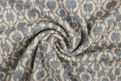 Viskose Strickjacquard Marina Ketten - grau