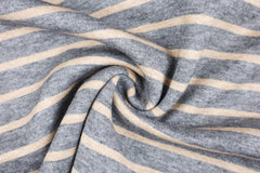 Viskose Strickjacquard Marina Streifen - grau