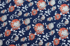 Viskose Webware Chrysanthemen